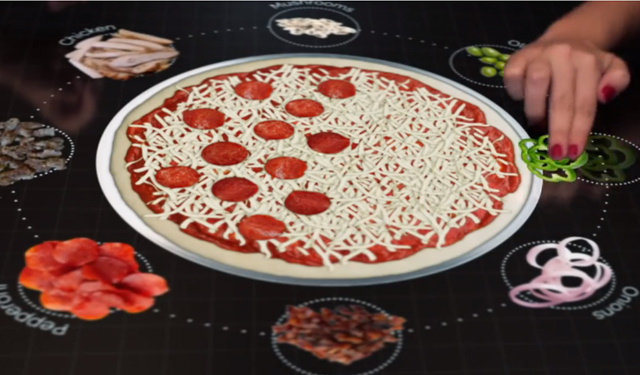 Διαδραστικό τραπέζι αφής για την τέλεια pizza