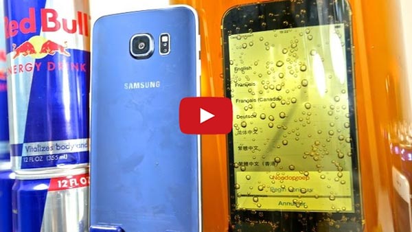 iPhone και Galaxy S6 Edge βυθίζονται σε Red Bull